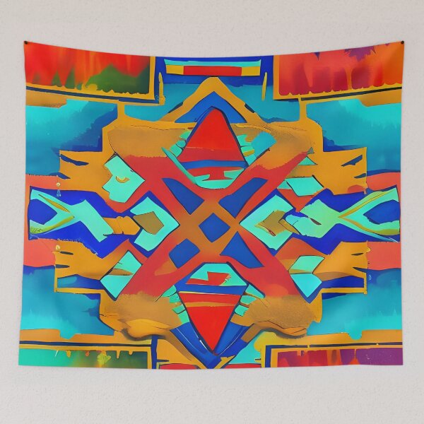 Item preview, Cross Canoes Aztec Indian Pattern designed and sold by Paw's Arts.