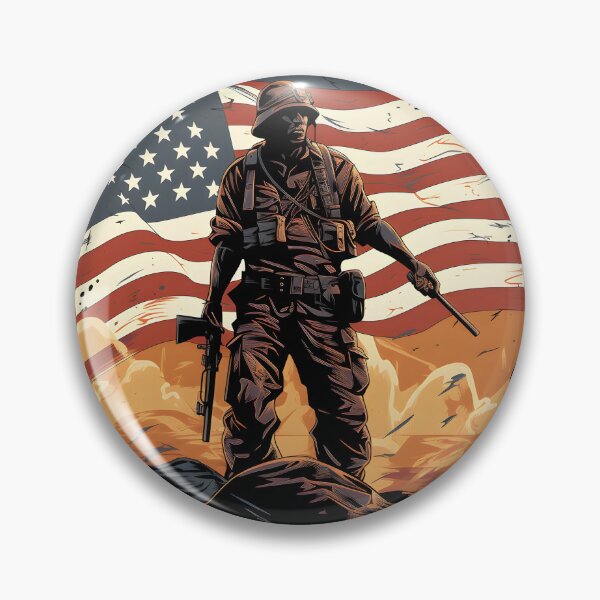 Item preview, US Veteran Saluting American Flag designed and sold by inkArtistryfine.