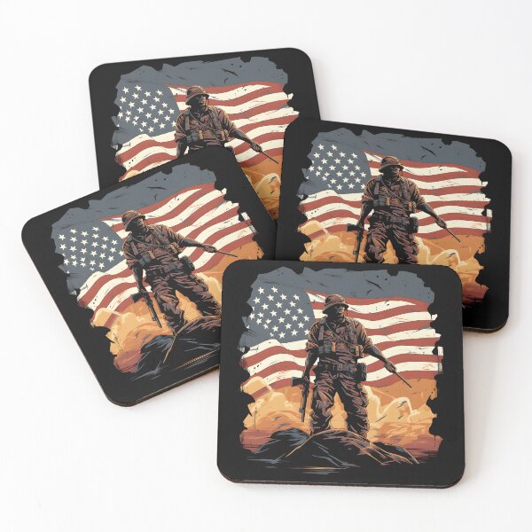 Item preview, US Veteran Saluting American Flag designed and sold by inkArtistryfine.