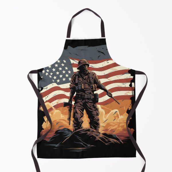 Item preview, US Veteran Saluting American Flag designed and sold by inkArtistryfine.
