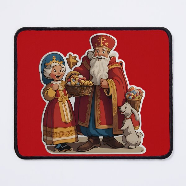 Item preview, Saint-Nicholas with dog designed and sold by AI-Only Creations.