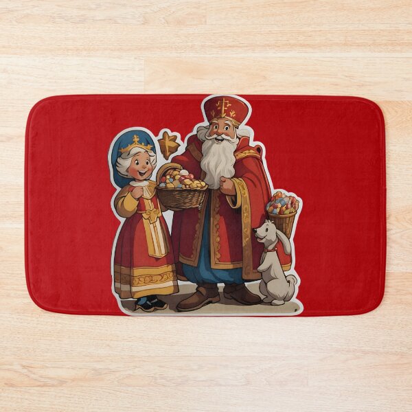 Item preview, Saint-Nicholas with dog designed and sold by AI-Only Creations.