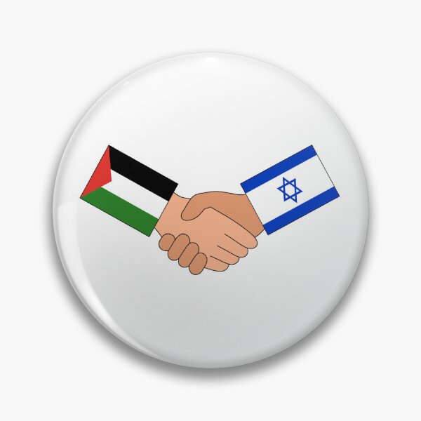 Item preview, Palestine and Israel flags handshake illustration clipart designed and sold by Nalidsa Sukprasert.