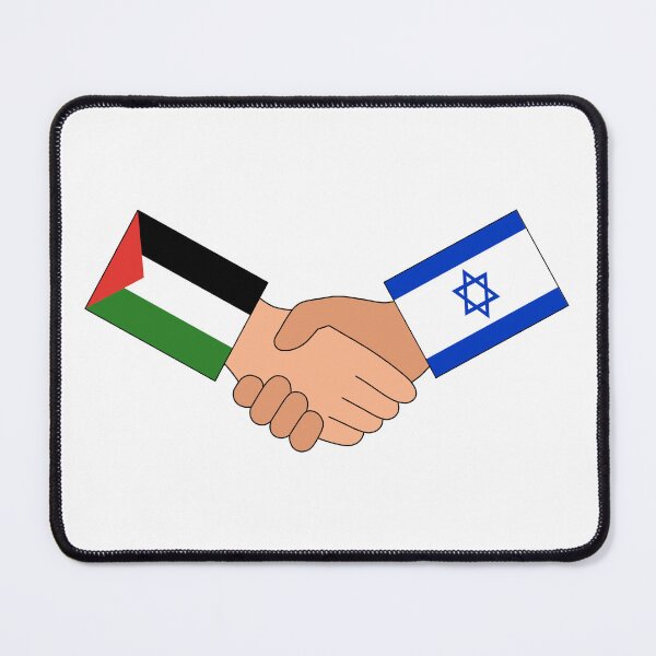 Item preview, Palestine and Israel flags handshake illustration clipart designed and sold by Nalidsa Sukprasert.