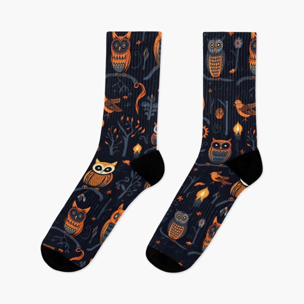 Item preview, Halloween repeating pattern of pumpkins, skulls, and owls v2 designed and sold by Jarocosh.