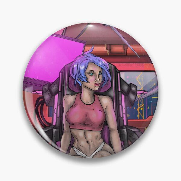 Item preview, Cyberpunk girl at home designed and sold by RoidRage1.