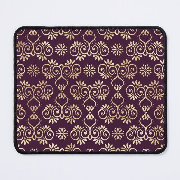Item preview, Plum and Gold Moroccan Mosaic Motif Decorative Patterns  designed and sold by Shaloj.