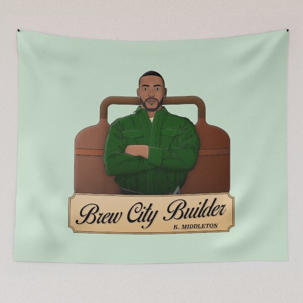 Item preview, Brew City Builder - Khris Middleton - Milwaukee Basketball designed and sold by sportsign.