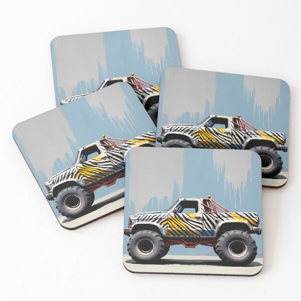 Item preview, Expressionism Car Monster Truck - Unique Abstract Automotive Art designed and sold by Kittyzens.