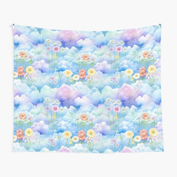 Watercolor Floral Recycled Tapestry