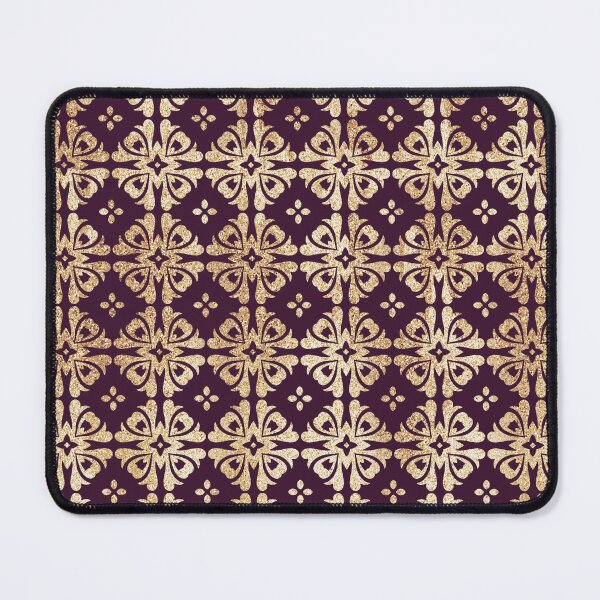 Item preview, Arabic Plum and Gold Moroccan Mosaic Intricate Motif Decorative Pattern designed and sold by Shaloj.