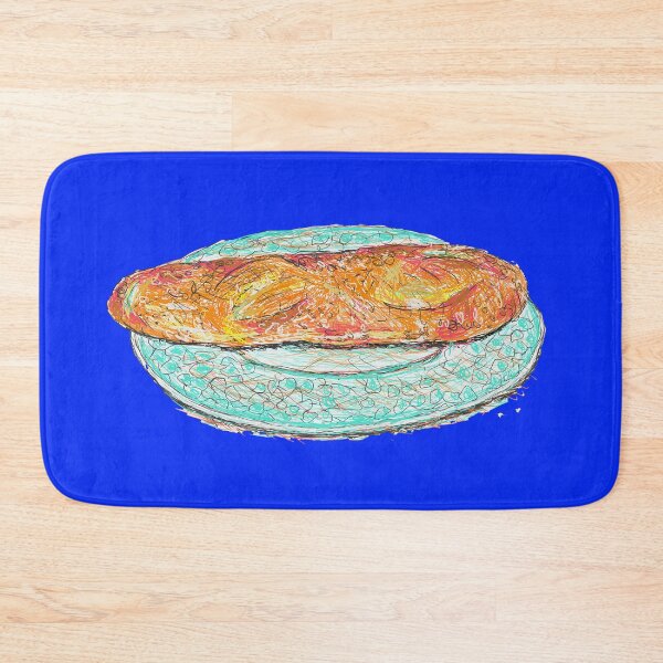 Item preview, Bread roll still life on a green plate designed and sold by SHARON NAKAR.