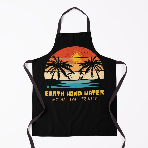 Item preview, EARTH WIND WATER:  My Natural Trinity - Vintage Beach Vibes - Retro Sunrise Design  designed and sold by Sun Sand & Sea Art.