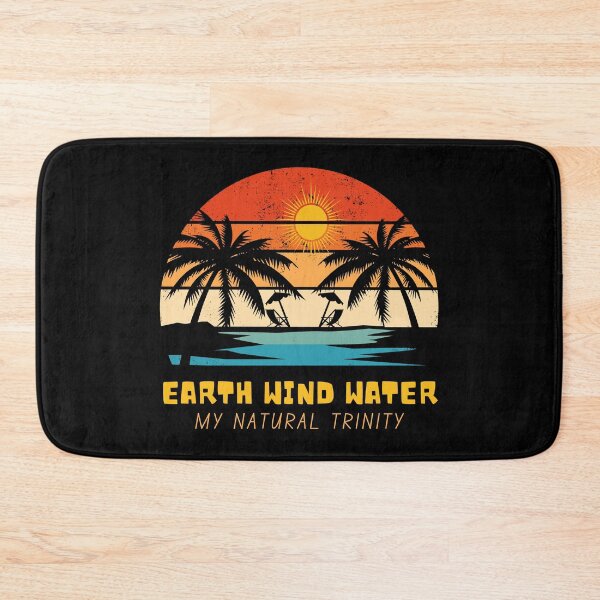 Item preview, EARTH WIND WATER:  My Natural Trinity - Vintage Beach Vibes - Retro Sunrise Design  designed and sold by Sun Sand & Sea Art.