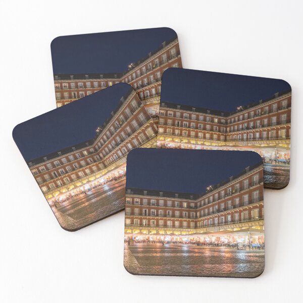 Item preview, Brightly Lit Midnight - Plaza Mayor in Madrid Spain designed and sold by Georgia Mizuleva.