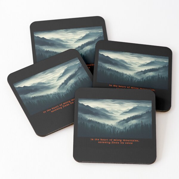 Item preview, Misty mountains with serene mountain range, Mountains are calling designed and sold by OliveAndSnow.