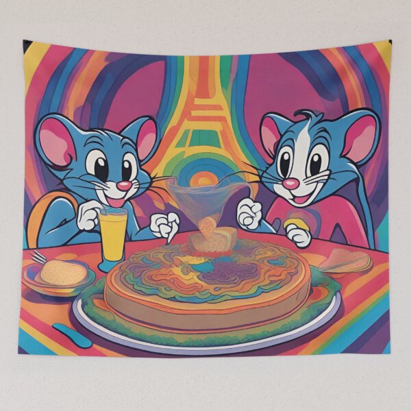 Item preview, Mouse And Cat Have Dinner designed and sold by Endless-Desire.