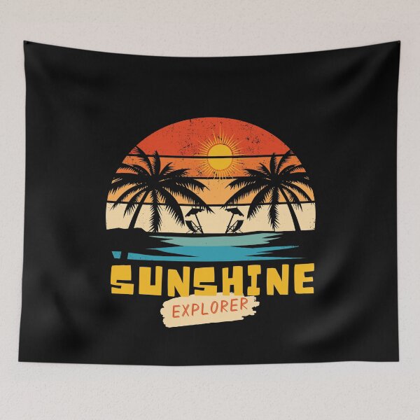 Item preview, SUNSHINE EXPLORER - Vintage Beach Vibes - Retro Sunrise Design  designed and sold by Sun Sand & Sea Art.