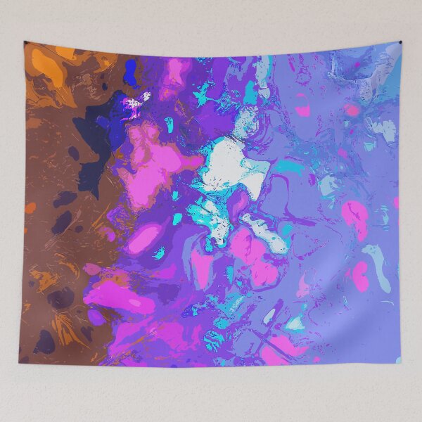 Item preview, Chromatic Essence: Violet, Gold, Brown Pouring with Splatters designed and sold by GAP90.