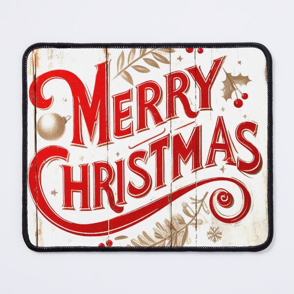 Item preview, MERRY CHRISTMAS SIGN STICKER IN PAINTED WOOD designed and sold by carlarmes.