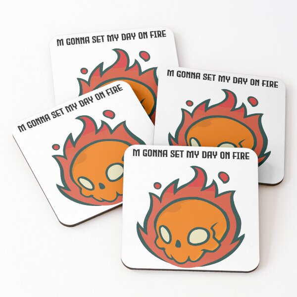 Item preview, "M Gonna Set My Day on Fire" Skull designed and sold by -DEEWOLF-.