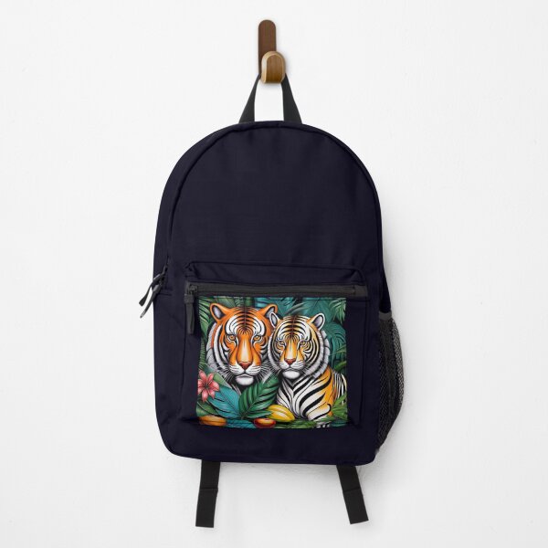 Item preview, A couple of tigers among the tropical leaves and fruits. designed and sold by Natalia-Vlad.