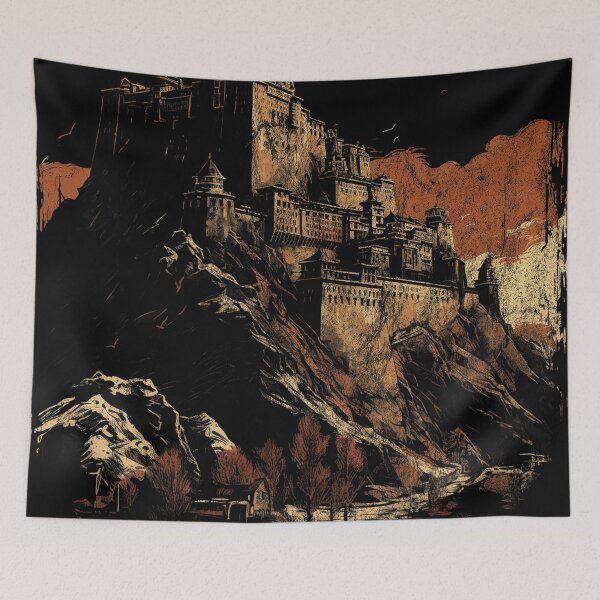 Item preview, The Potala Palace - Distressed Vintage Street Art Landmarks designed and sold by GVRDesign.