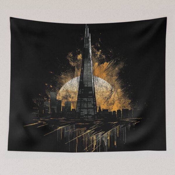 Item preview, The Shard London - Distressed Vintage Street Art Landmarks designed and sold by GVRDesign.