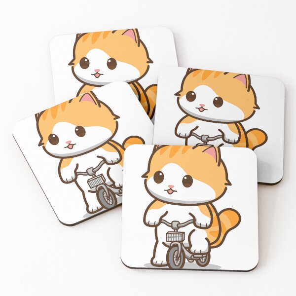 Item preview, Cute cat doing bicycle cartoon designed and sold by chomaruddin tri amboko.