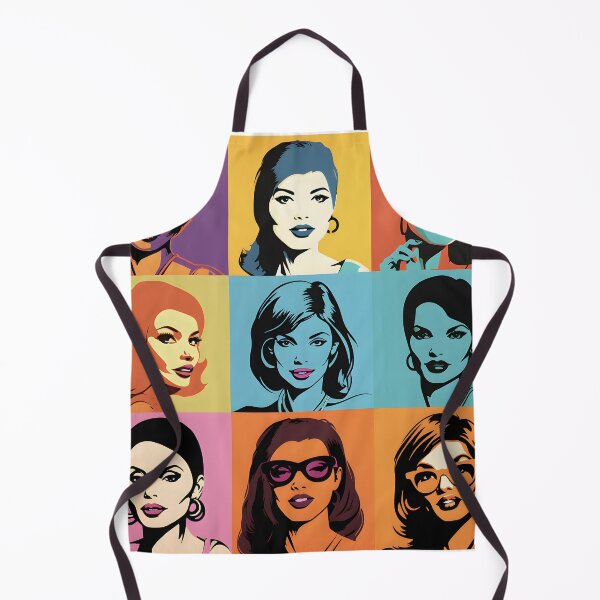 Item preview, Vintage Pop Art Girl Faces designed and sold by inkArtistryfine.