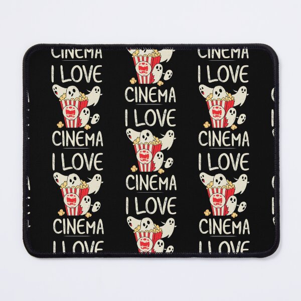 Item preview, I Love Cinema . funny ghost graphics in the form of popcorn designed and sold by ArtFeverShop.