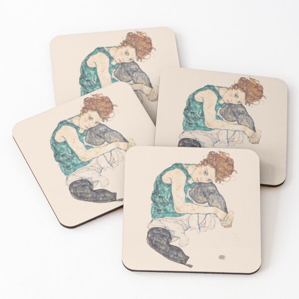 Item preview, HD Seated Woman With Legs Drawn Up , by Egon Schiele - HIGH DEFINITION designed and sold by MINDTHECHERRY.