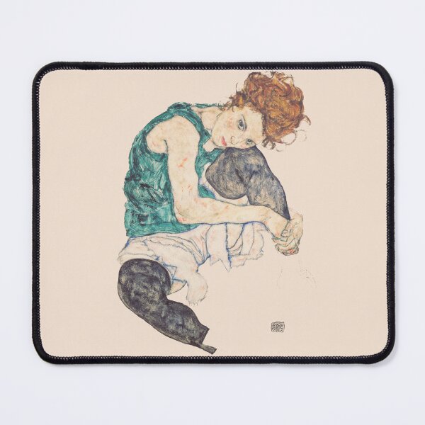 Item preview, HD Seated Woman With Legs Drawn Up , by Egon Schiele - HIGH DEFINITION designed and sold by MINDTHECHERRY.