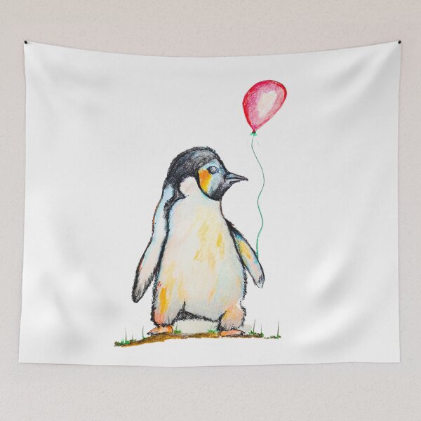 Item preview, Cute Penguin Holding a Balloon designed and sold by CanDo20.