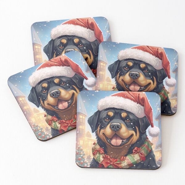Item preview, Rottweiler dog as Santa Claus in anime style designed and sold by WallyPink.