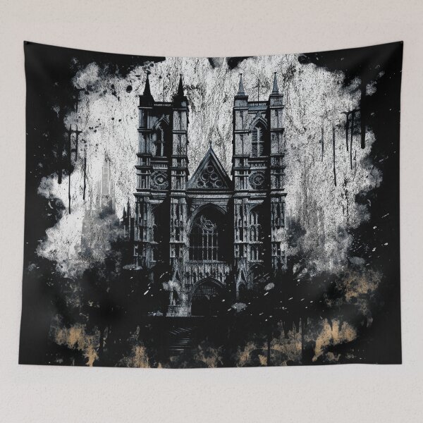 Item preview, Westminster Abbey Church - Distressed Vintage Street Art Landmarks designed and sold by GVRDesign.