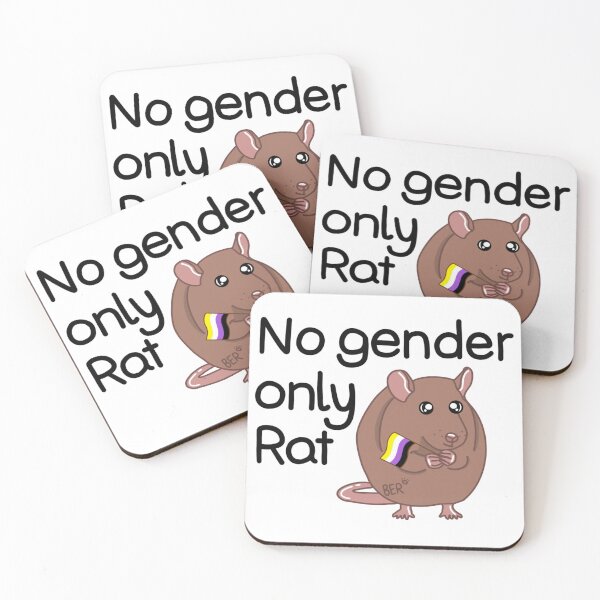 Item preview, No Gender Only Rat Nonbinary Pride Drawing designed and sold by SentABear.