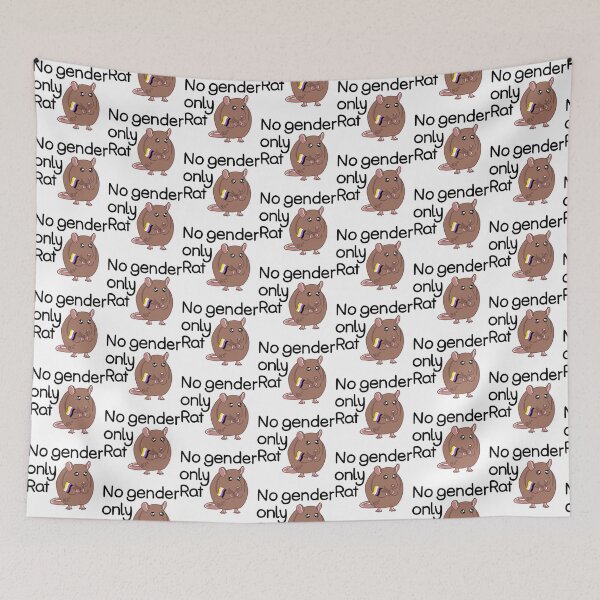 Item preview, No Gender Only Rat Nonbinary Pride Drawing designed and sold by SentABear.