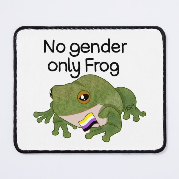 Item preview, No Gender Only Frog Nonbinary Pride Drawing designed and sold by SentABear.