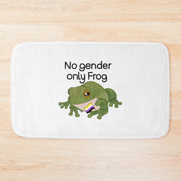 Item preview, No Gender Only Frog Nonbinary Pride Drawing designed and sold by SentABear.