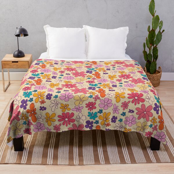 Item preview, groovy flowers daisies rerto style designed and sold by SHOPAHD.