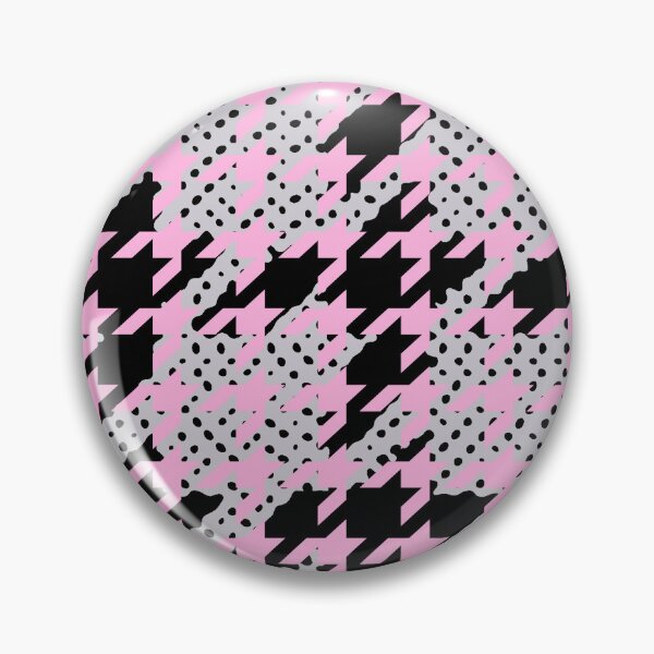 Item preview, houndstooth pink black grey glitch designed and sold by thecheek.