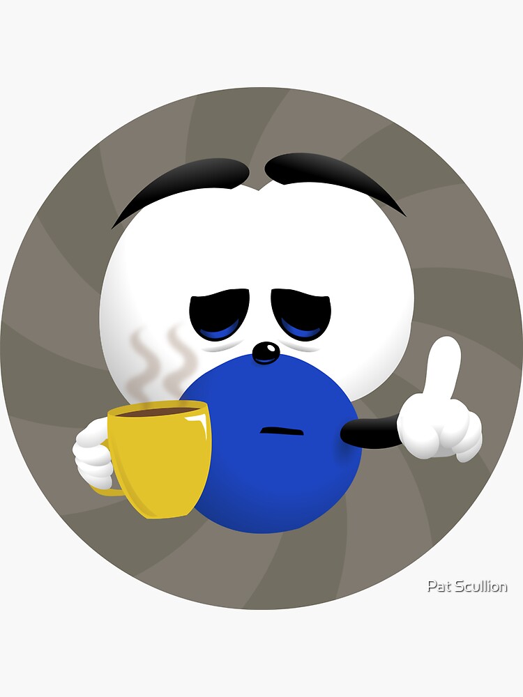 Thumbnail 3 of 3, Sticker, Squage Needing a Coffee designed and sold by squage.