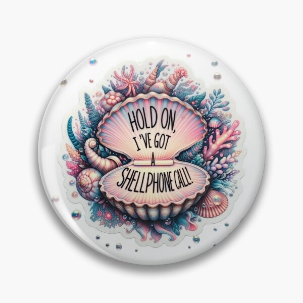 Item preview, Hold on, I've got shellphone call, funny sticker designed and sold by WooshiArt.