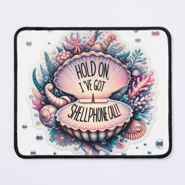 Item preview, Hold on, I've got shellphone call, funny sticker designed and sold by WooshiArt.