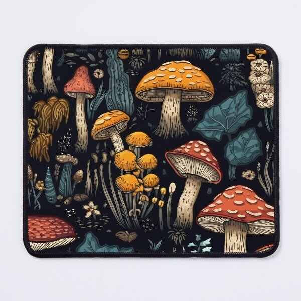 Item preview, Watercolor forest mushrooms. designed and sold by PawsandPages.