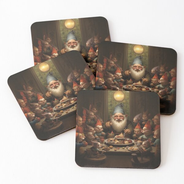 Item preview, Gnome Family Dinner Table (Thanksgiving) designed and sold by AbsudlyEpicAI.