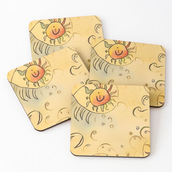 Item preview, Cute Hand Drawn Sun Art - Kids Drawing Style designed and sold by lamp148.