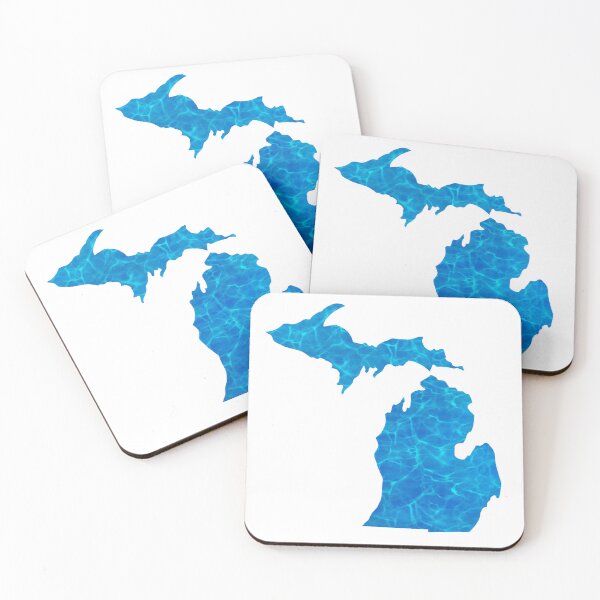 Item preview,  Abstract Water Great Lakes Michigan Silhouette designed and sold by ArtbyJanaye.