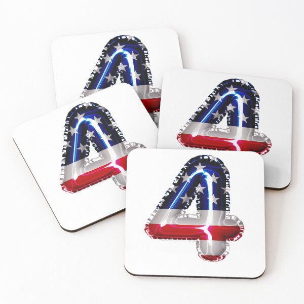 Item preview, USA flag balloon foil number four designed and sold by atevern.